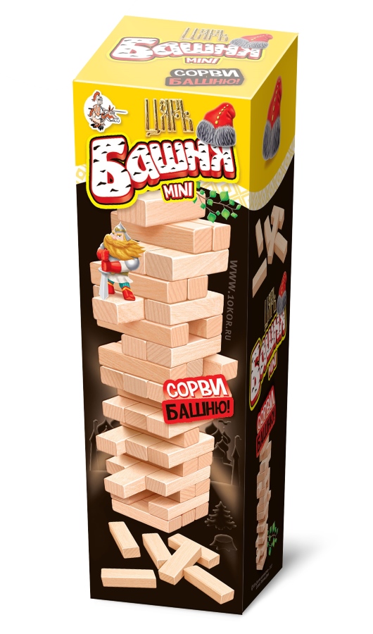 Игра для детей и взрослых "Царь Башня mini" (падающая башня)